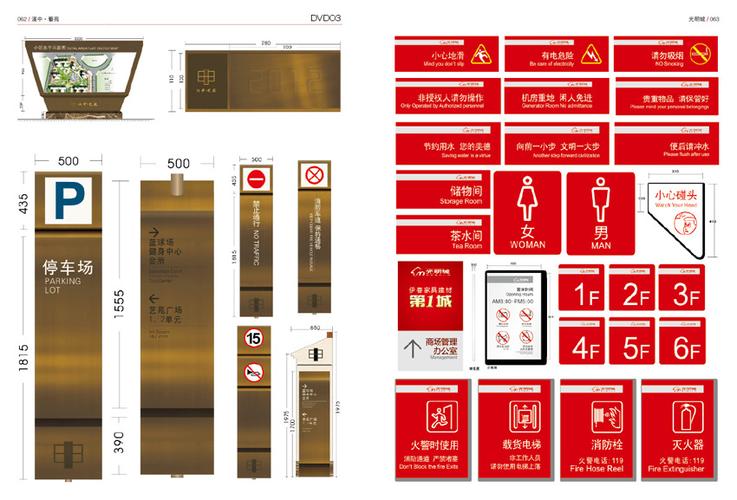 國際標識設計總編導視系統標牌指示牌企業小區公共商場房地產素材